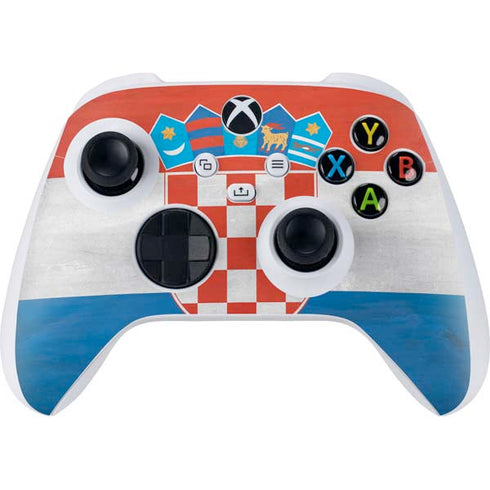 Croatia Flag Distressed Xbox Series S Controller Skin